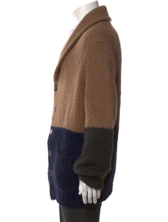 Brunello Cucinelli Alpaca Colorblock Pattern Cardigan
