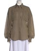 Brunello Cucinelli Long Sleeve Button-Up Top