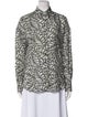 Brunello Cucinelli Silk Printed Button-Up Top