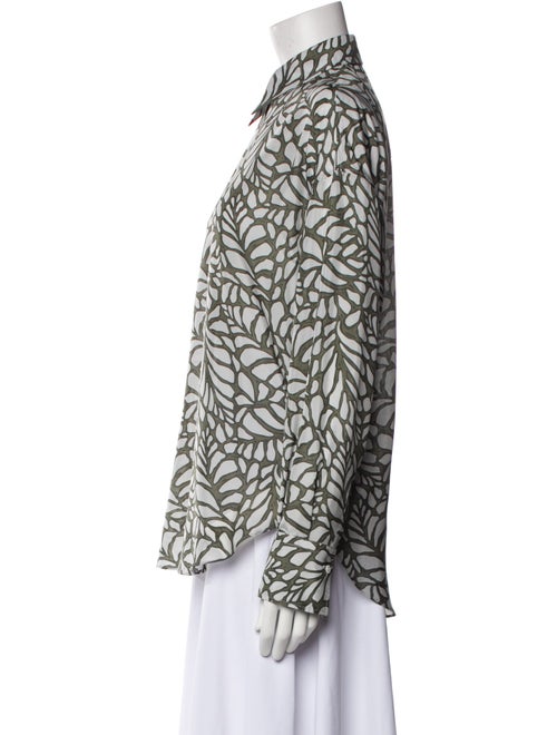 Brunello Cucinelli Silk Printed Button-Up Top