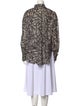 Brunello Cucinelli Silk Printed Button-Up Top
