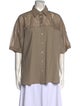 Brunello Cucinelli Short Sleeve Button-Up Top