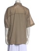 Brunello Cucinelli Short Sleeve Button-Up Top
