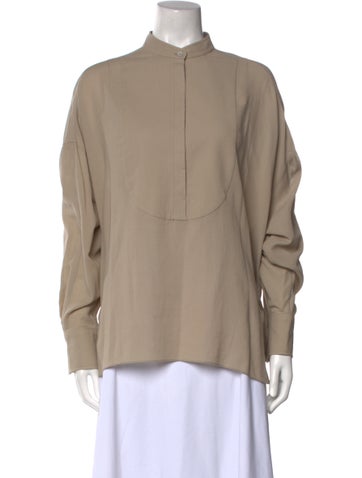 Brunello Cucinelli Tops Mock Neck Long Sleeve Sweatshirt M