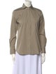 Brunello Cucinelli Long Sleeve Button-Up Top