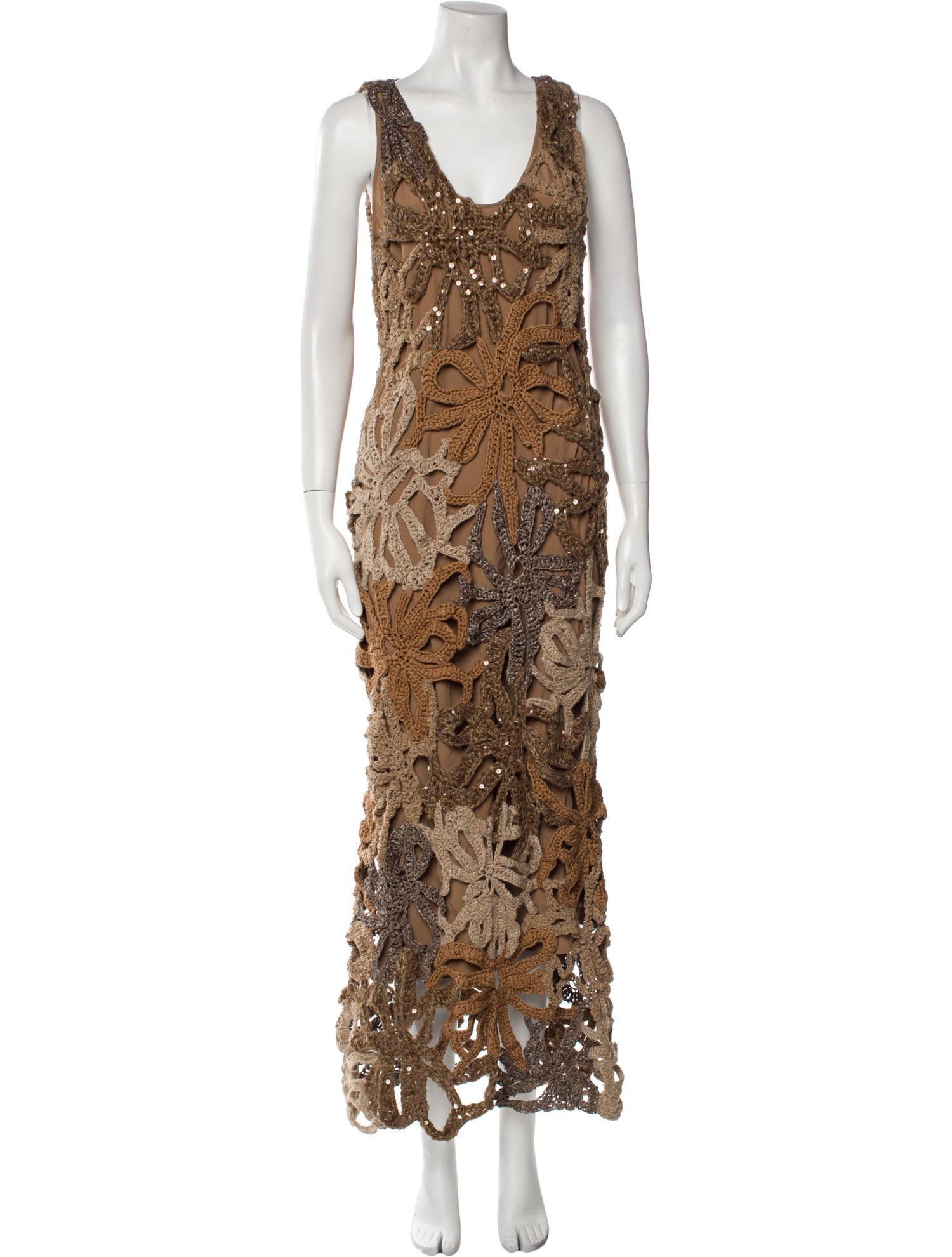 Brunello Cucinelli Lace Pattern Long Dress w/ Tags