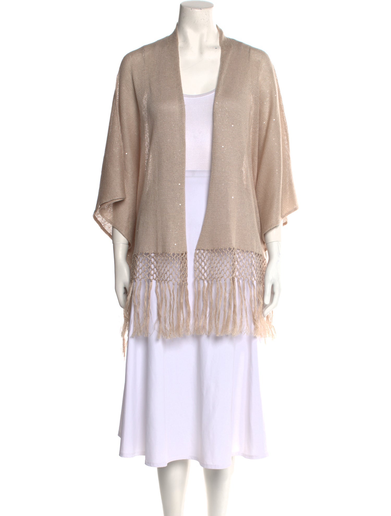 Brunello Cucinelli Linen Open Front Sweater w/ Tags