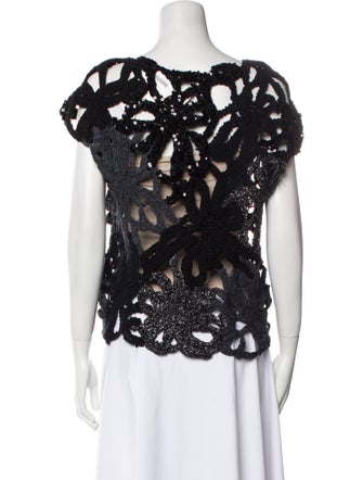 Brunello Cucinelli Lace Pattern Bateau Neckline Blouse