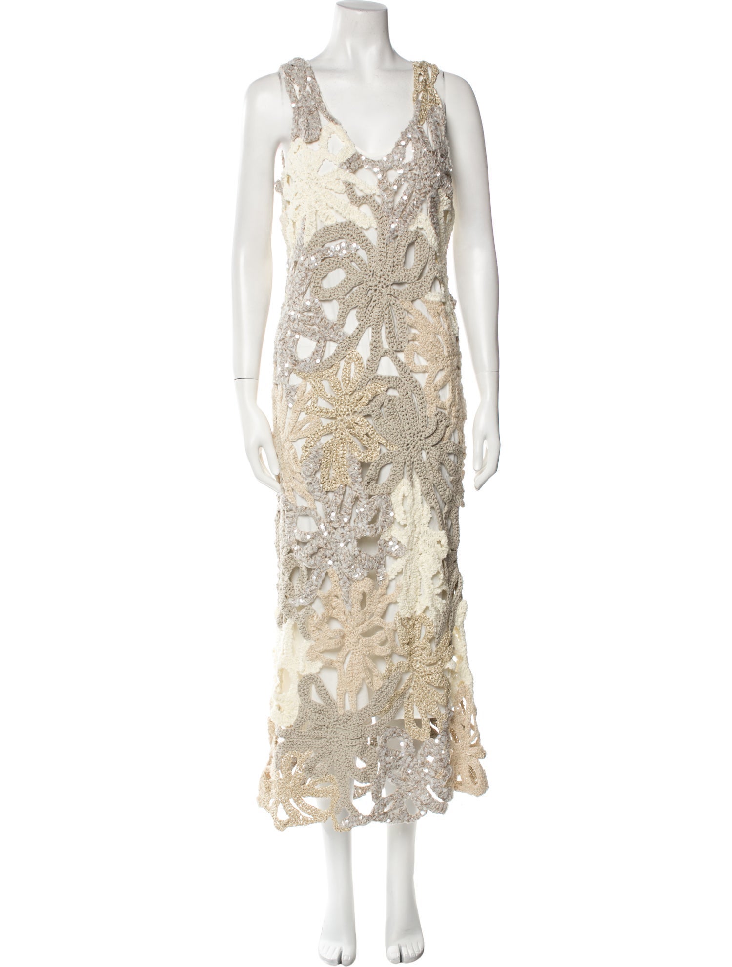 Brunello Cucinelli Patterned Long Dress