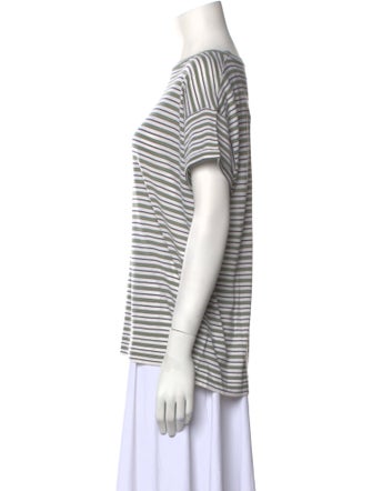 Brunello Cucinelli Striped Bateau Neckline T-Shirt