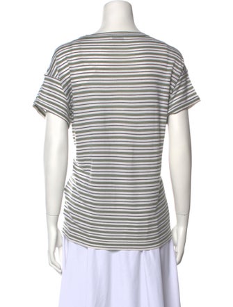 Brunello Cucinelli Striped Bateau Neckline T-Shirt
