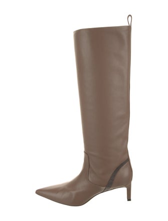 Brunello Cucinelli Monili Leather Boots