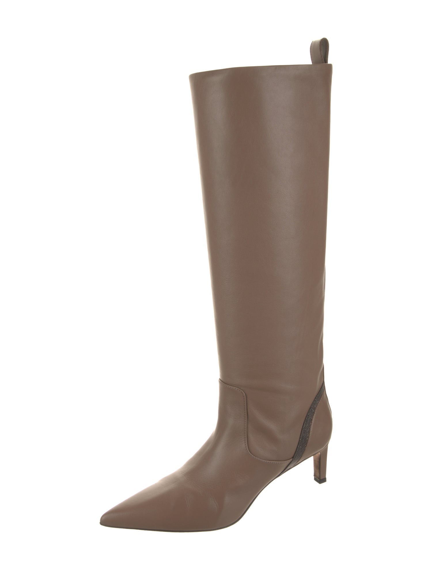 Brunello Cucinelli Monili Leather Boots