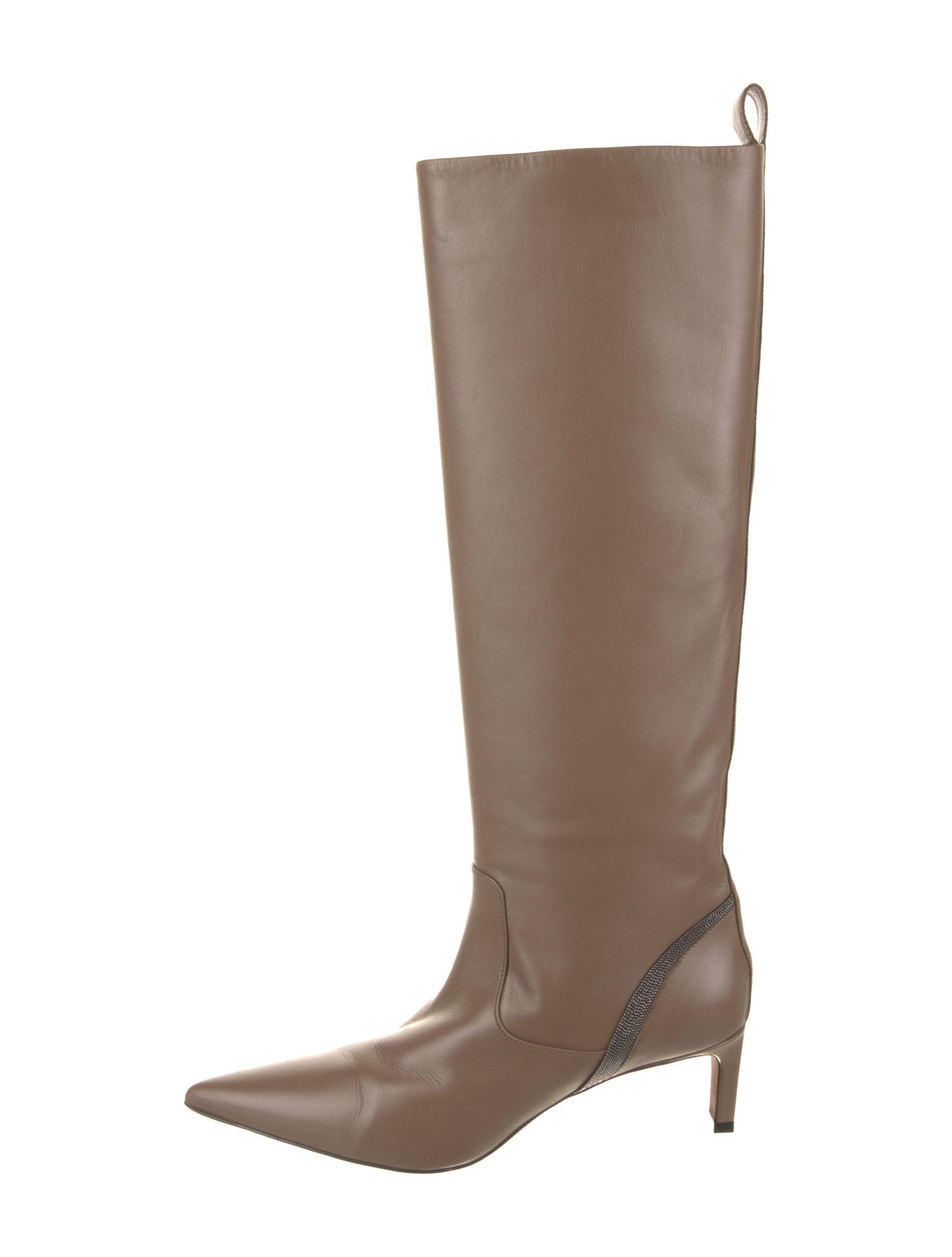 Brunello Cucinelli Monili Leather Boots