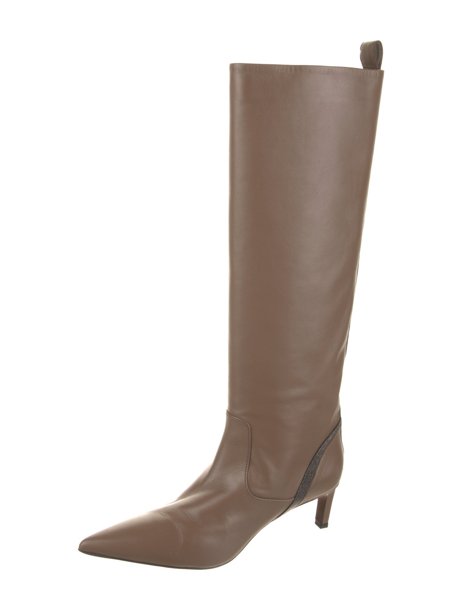 Brunello Cucinelli Monili Leather Boots