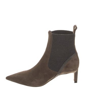 Brunello Cucinelli Monili Suede Chelsea Boots