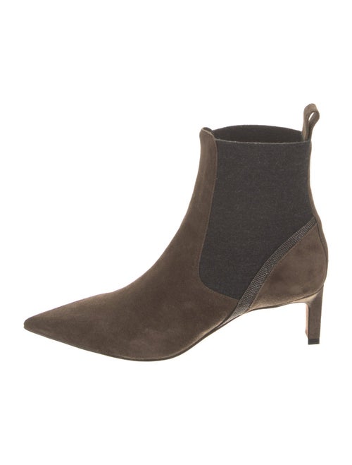 Brunello Cucinelli Monili Suede Chelsea Boots