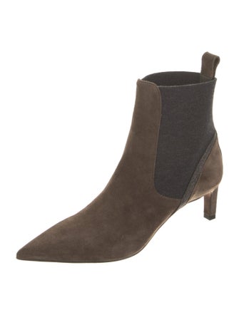 Brunello Cucinelli Monili Suede Chelsea Boots
