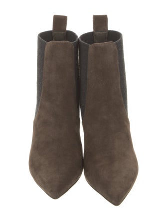 Brunello Cucinelli Monili Suede Chelsea Boots