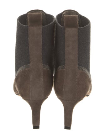 Brunello Cucinelli Monili Suede Chelsea Boots