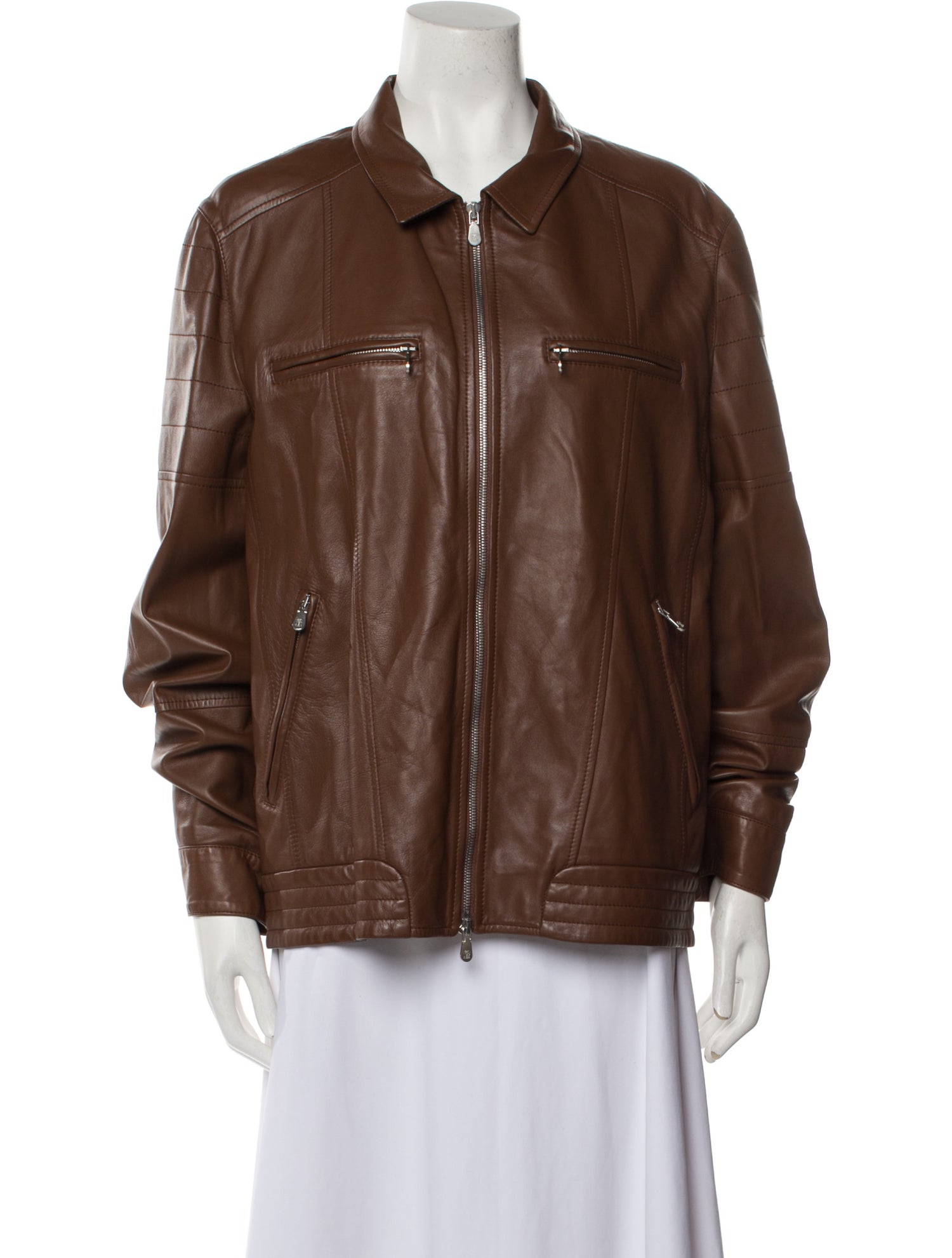 Brunello Cucinelli Leather Moto Jacket