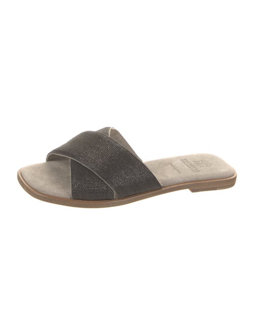 Brunello Cucinelli Crystal Slides