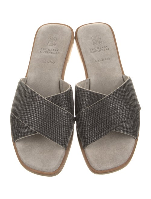 Brunello Cucinelli Crystal Slides