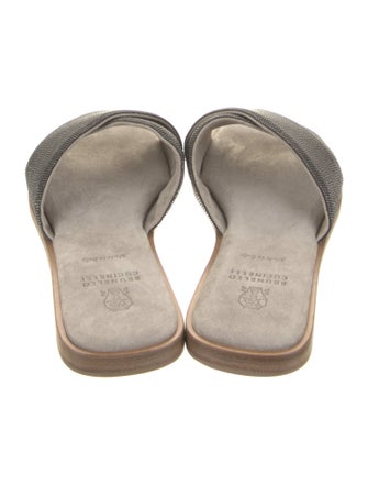 Brunello Cucinelli Crystal Slides
