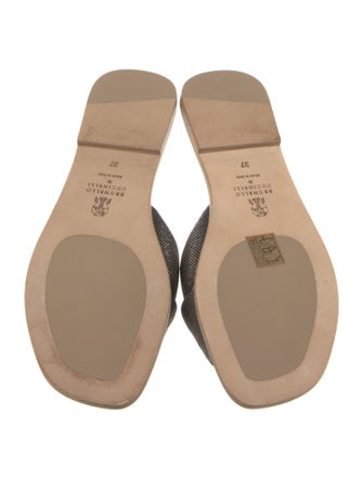Brunello Cucinelli Crystal Slides