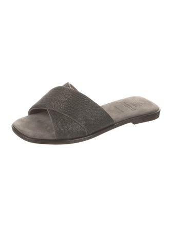 Brunello Cucinelli Crystal Slides