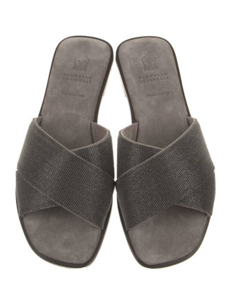 Brunello Cucinelli Crystal Slides