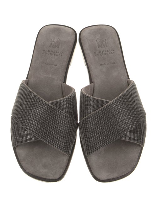 Brunello Cucinelli Crystal Slides