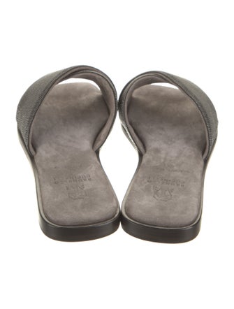 Brunello Cucinelli Crystal Slides