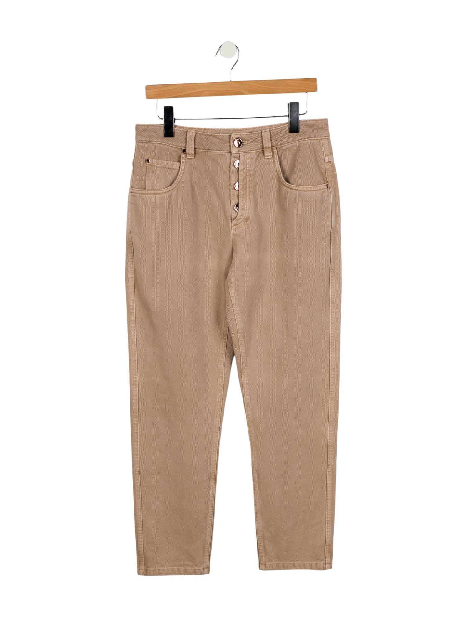 Brunello Cucinelli Mid-Rise Straight Leg Jeans