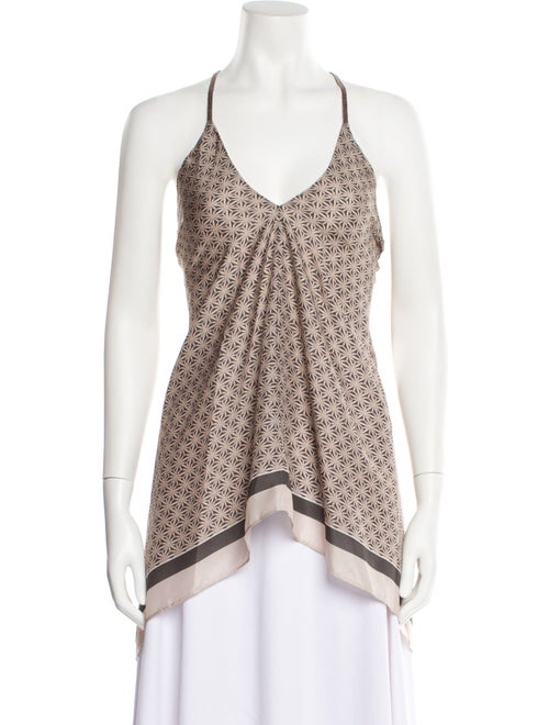 Brunello Cucinelli Silk V-Neck Top