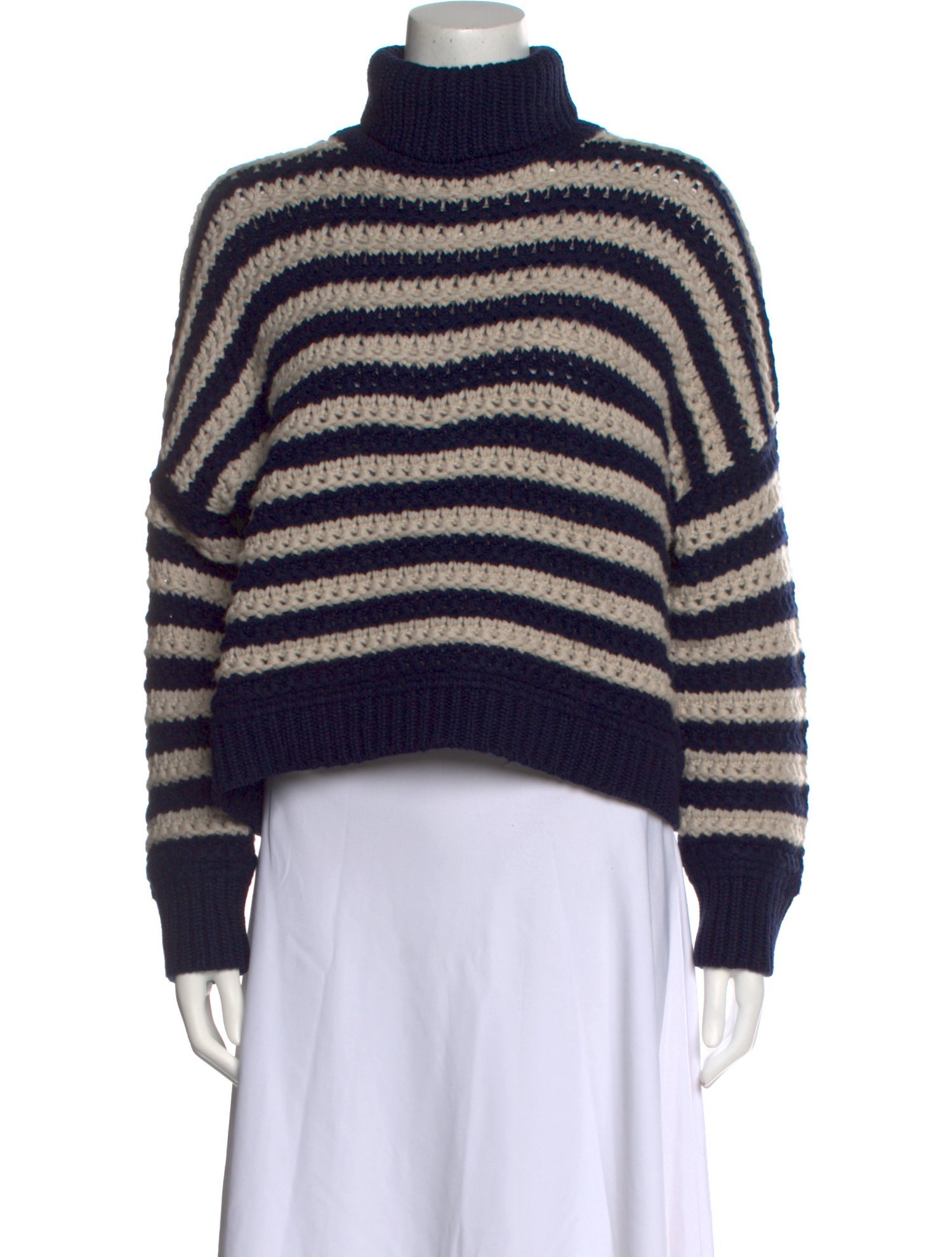 Brunello Cucinelli Virgin Wool Striped Sweater
