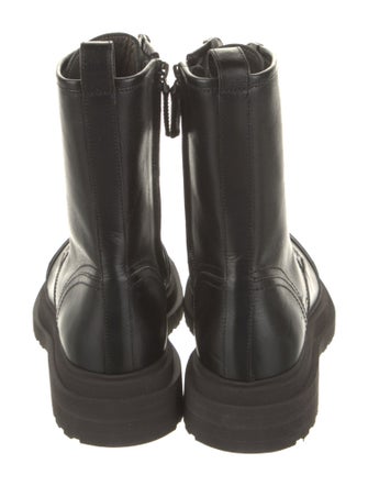 Brunello Cucinelli Leather Combat Boots
