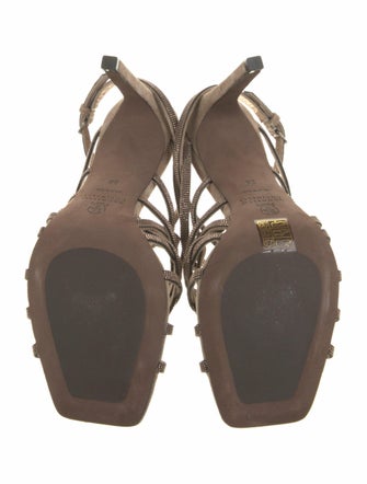Brunello Cucinelli Monili Suede Sandals