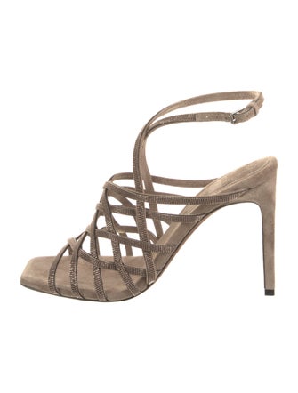Brunello Cucinelli Crystal Gladiator Sandals