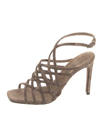 Brunello Cucinelli Crystal Gladiator Sandals