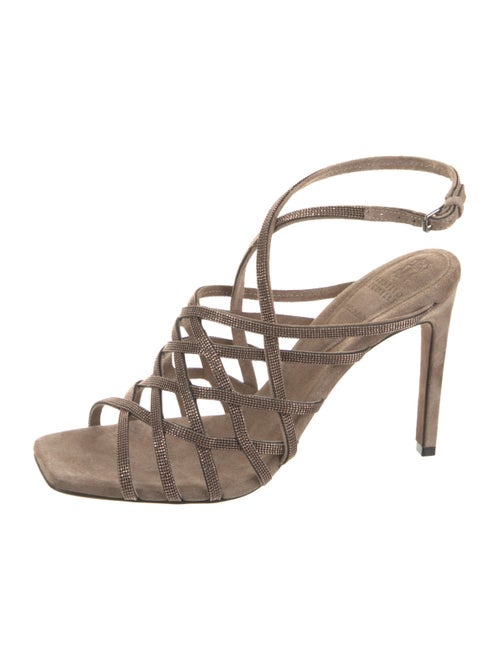 Brunello Cucinelli Crystal Gladiator Sandals