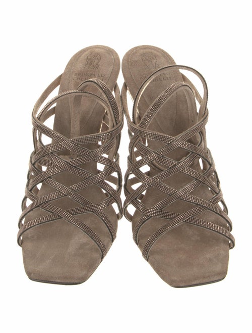 Brunello Cucinelli Crystal Gladiator Sandals