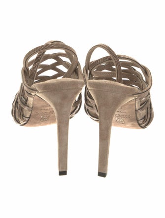 Brunello Cucinelli Crystal Gladiator Sandals