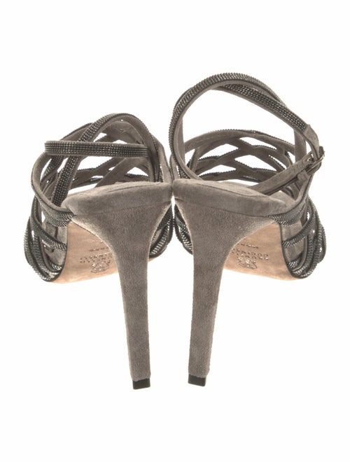 Brunello Cucinelli Monili Suede Sandals
