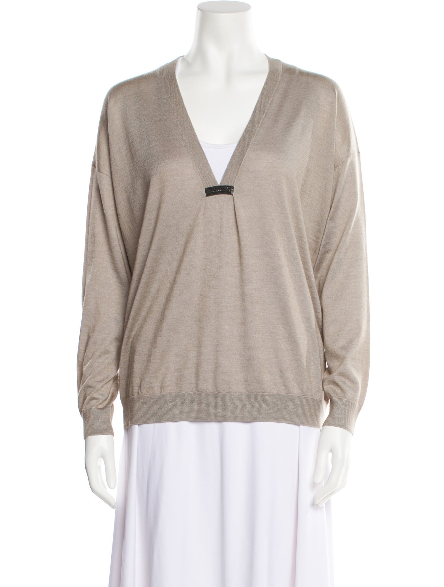 Brunello Cucinelli Cashmere V-Neck Sweater w/ Tags