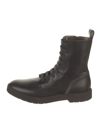 Brunello Cucinelli Monili Leather Combat Boots