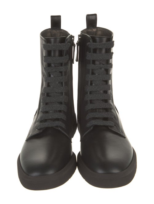 Brunello Cucinelli Monili Leather Combat Boots