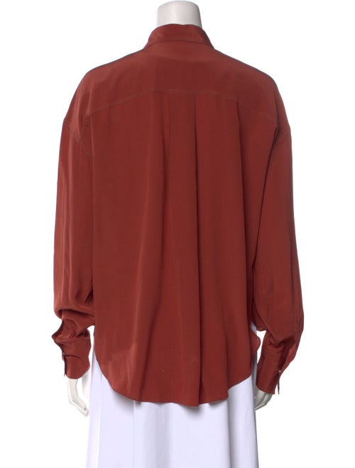 Brunello Cucinelli Long Sleeve Button-Up Top