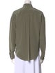 Brunello Cucinelli Silk Long Sleeve Button-Up Top