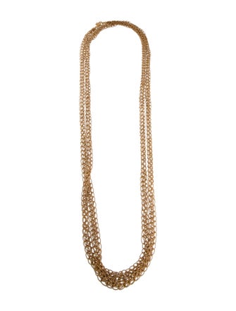 Brunello Cucinelli Long Monili Chain Twisted Necklace